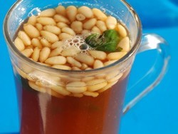 Mint tea with Pine Nuts.