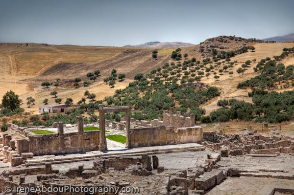 Roman ruins at Dougga in Tunisia.