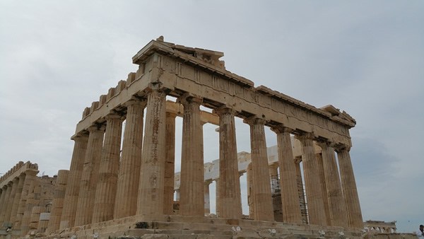 A temple in the Acropolis, Athens, Greece.