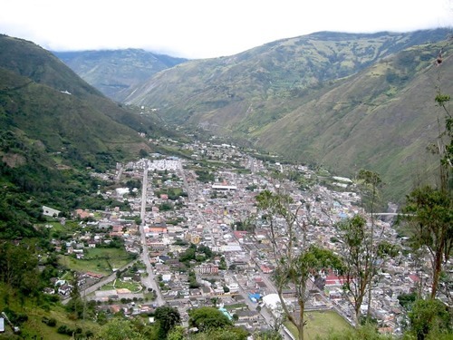 Ecuador town from above