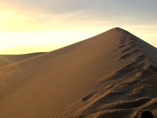 Sand dune near the Silk Road stop of Dunhuang, China