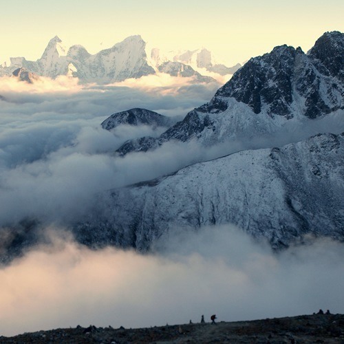 Mount Everest view from Gokyo Ri, Nepa