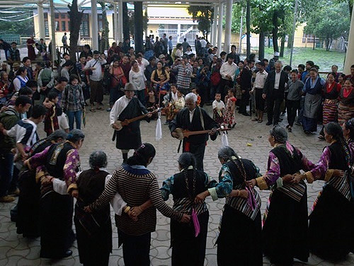 Tibet exiles dancing in Mcleod Ganj