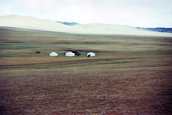 Gers in Mongolia.
