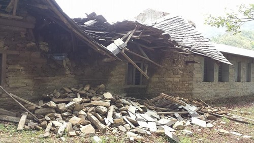 Damaged home in Gorkha