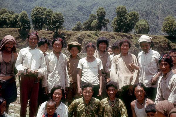 Refugees in Tibetan camp