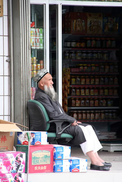 Shopkeeper in Tashkurgan, Pakistan.