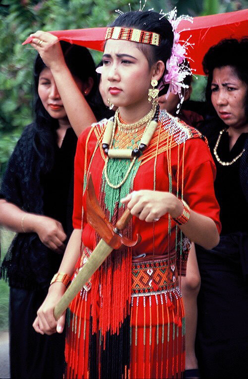 Chief mourner at funeral ceremony in Tana Toraja