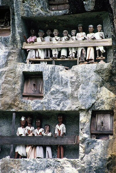 Torajan Tau Tau Effigies in Tana Toraja, Indonesia.