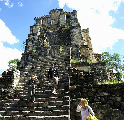 Mayan Muyil Pyramid  in Sian Ka'an, Mexico