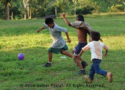 Soccer with Mayan children