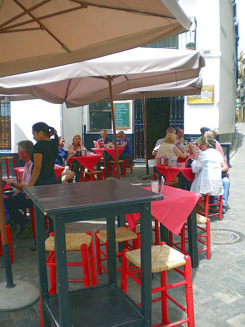 Bar in Sevilla in the South of Spain