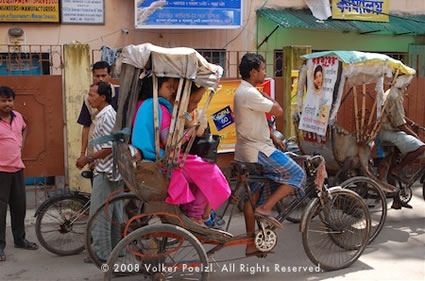Street scene in India photographed