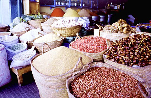 Market in Rabat, Morocco.