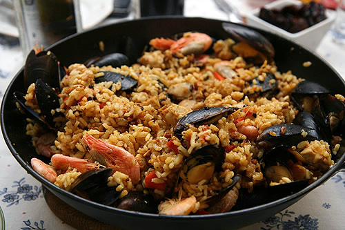 Paella in Madrid, Spain.