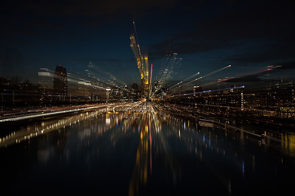 Skyscape of Frankfurt, Germany: A center for financial work.