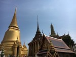 Temple view in Bangkok: Teaching English in Thailand.
