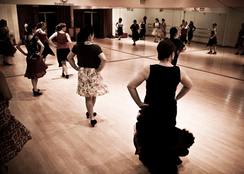 Flamenco dancing at one of the studios in the city.