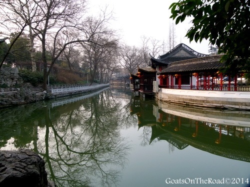 Canal in the old town of Yangzhou, China.
