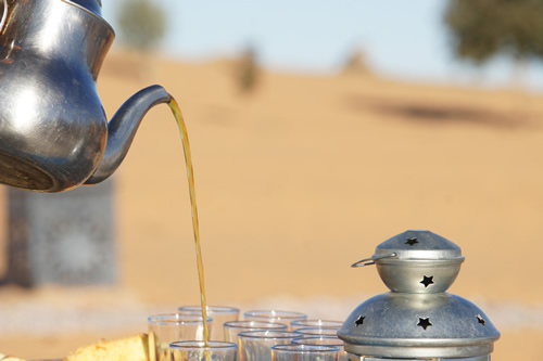 Mint tea is a Moroccan favorite