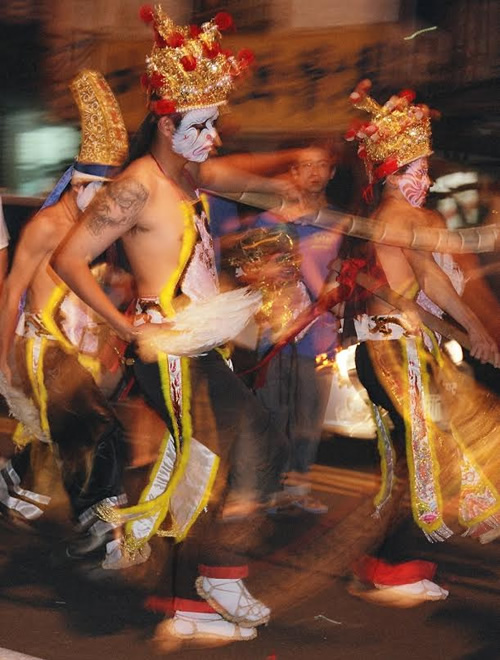 Traditional dancers in Taiwan.