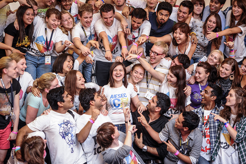 Young people on an international internship with AIESEC.