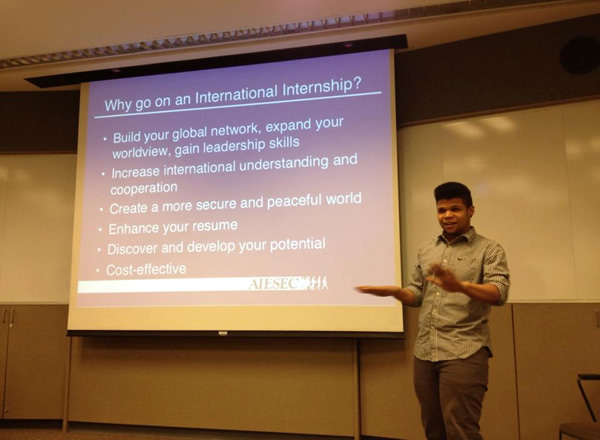 Student internship work abroad