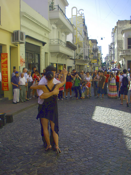 Tango dancers in Buenos Aires.