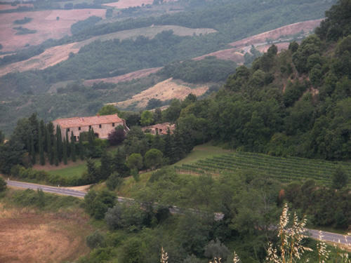 A landscape in Tuscany.