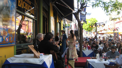 At a cafe in Buenos Aires, Argentina.