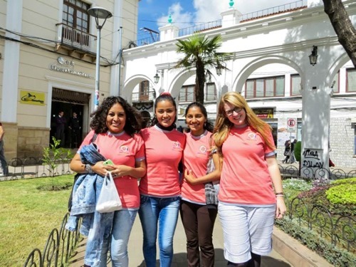 With my colleagues in Sucre
