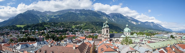 Skyline of music center Innsbruck
