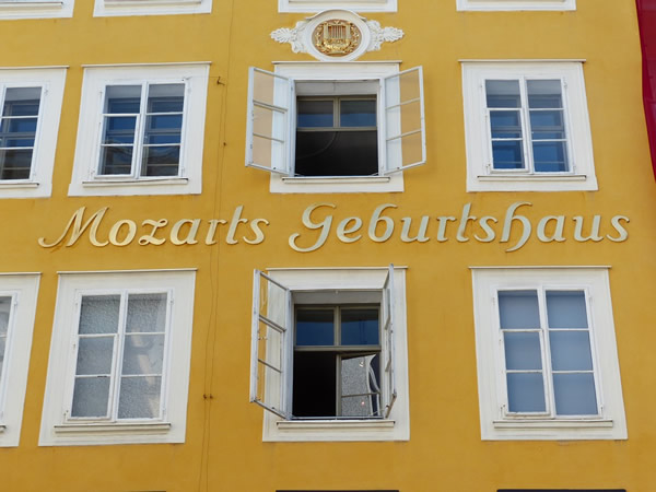 Mozart's birthplace in Salzburg, Austria