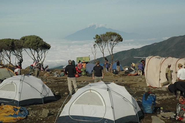 Camping in Tanzania, Africa.