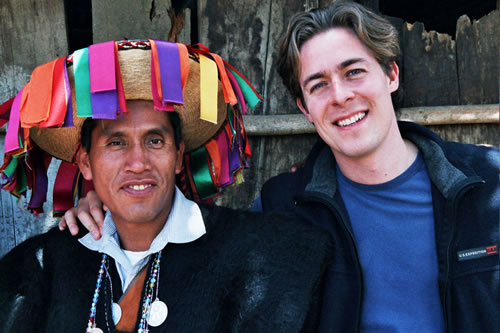 Author Jim Kane with a local in Tenejapa, Mexico.