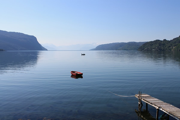 Summer in Norway on a lake.