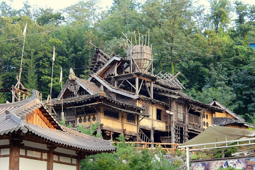 A traditional village in South Korea.