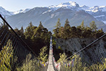 Suspension bridge in Bhutan.