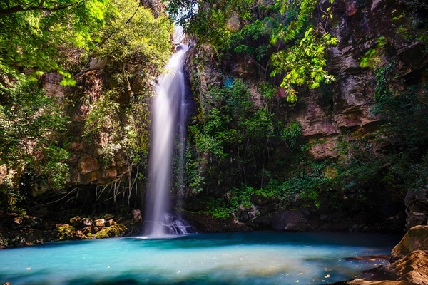 Waterfall in a forest of Costa Rica