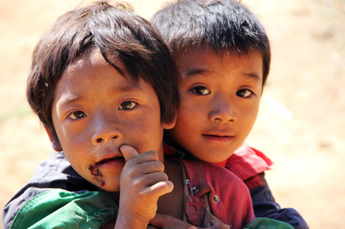 International humanitarian aid work with children