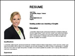 Teaching English web resume