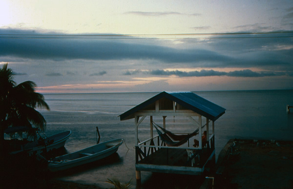 Sunset in Belize from the Cabana