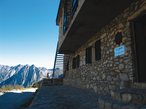 View from the refuge in the Pyrenees