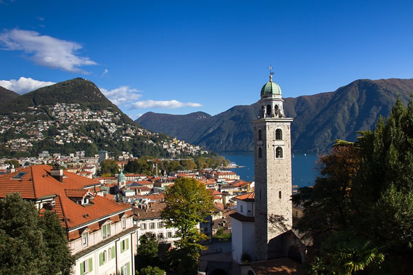 Monte Bre, above Lugano in Ticino, Switzerland.