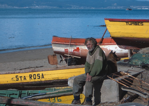 A Fisherman takes a rest in Tumbes, Chile