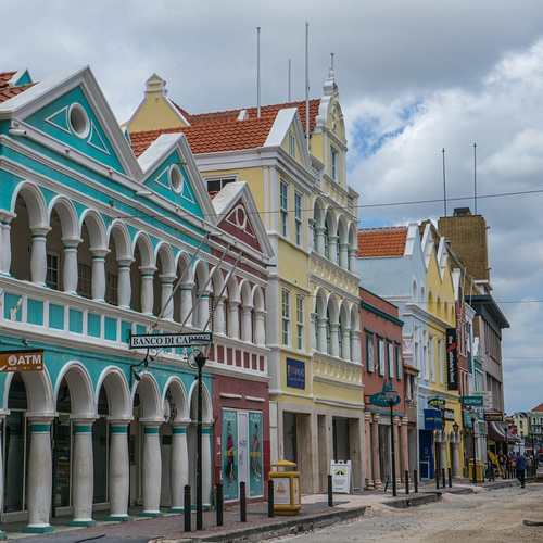 The city center is just as colorful