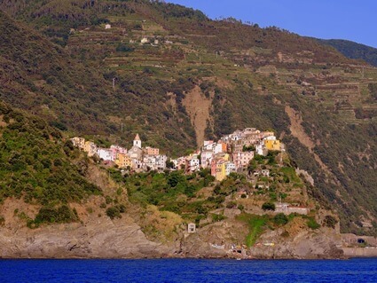 Corniglia from the sea