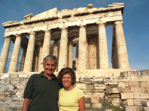 In Athens in front of the Parthenon