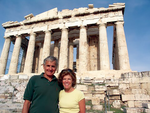 In Athens in front of the Parthenon