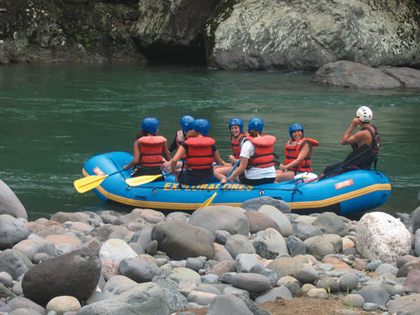 Rafting in Costa Rica.